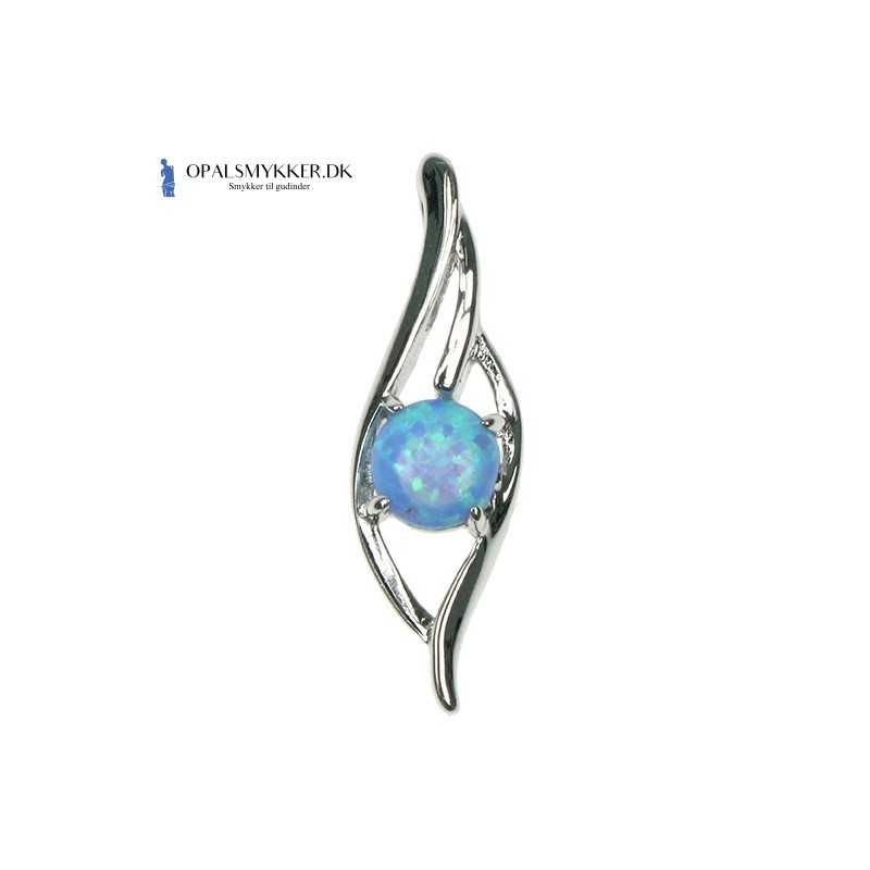Køb Sølv smykke halskæde Med Blå Opal Bølge Til Online